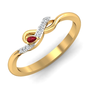 Parshva Jewels' Cherry Drop Ring
